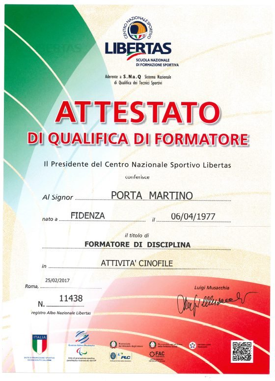 il responsabile del centro cinofilo 22 formatore snaq